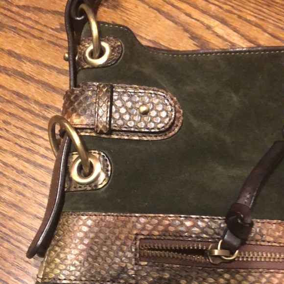 RARE Ghurka Italian leather python hobo bag - Picture 5 of 16